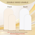 Arch Backdrop Cover Set of 2(6ft/7.2ft) Double Color(White+Cream), alternate view 2