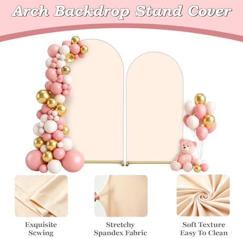 Arch Backdrop Cover Set of 2(7.2FT+6FT), Arch Covers Backdrop, alternate view 5