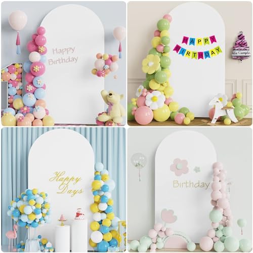 Arch Backdrop Cover White 7.2FT Arch Covers Stretchy Backdrop, alternate view 5