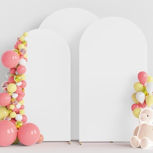 Arch Backdrop Cover White Covers Stretchy Backdrop 7.2FT,6.6FT,6FT