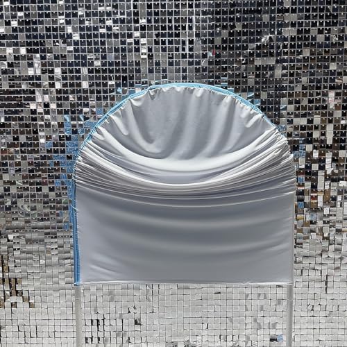 Arch Backdrop Covers Blue Ripples 4X7ft Arched Panels Covers for Wedding Birthday Parties Decorations Banquet, alternate view