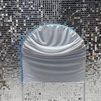 Arch Backdrop Covers Blue Ripples 4X7ft Arched Panels Covers for Wedding Birthday Parties Decorations Banquet, alternate view