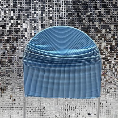 Arch Backdrop Covers Blue Ripples 4X7ft Arched Panels Covers for Wedding Birthday Parties Decorations Banquet, alternate view