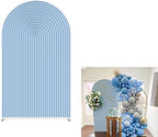 Arch Backdrop Covers Blue Ripples Arched 6ft Panels Covers for Wedding Birthday Parties Decorations Banquet Baby