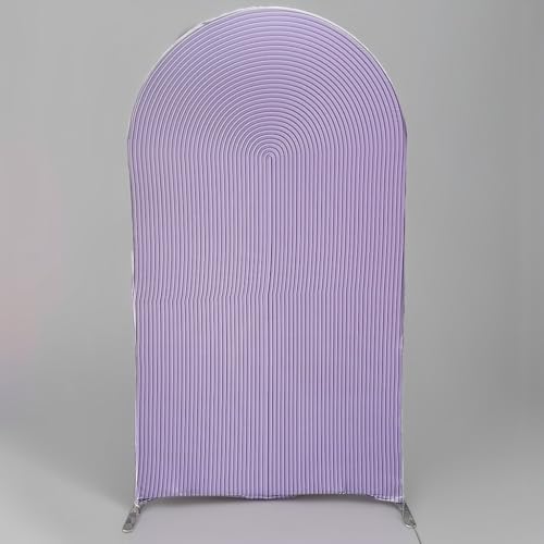 Arch Backdrop Covers Purple Ripples 3X6ft Arched Panels Covers for Wedding Birthday Parties Decorations Banquet, alternate