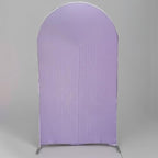 Arch Backdrop Covers Purple Ripples 3X6ft Arched Panels Covers for Wedding Birthday Parties Decorations Banquet, alternate