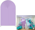 Arch Backdrop Covers Purple Ripples 4X7ft Arched Panels Covers for Wedding Birthday Parties Decorations Banquet
