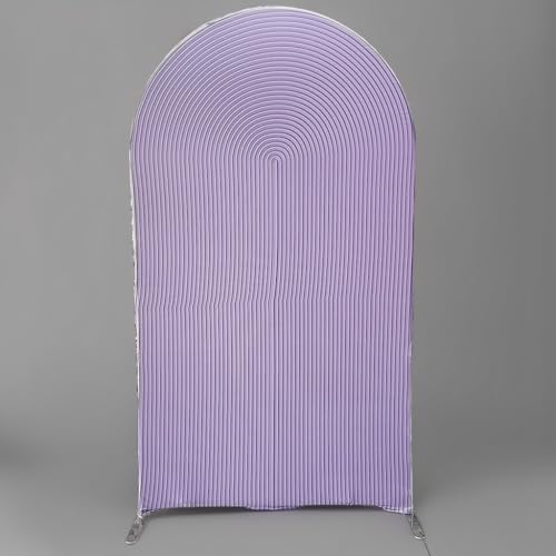 Arch Backdrop Covers Purple Ripples 4X7ft Arched Panels Covers for Wedding Birthday Parties Decorations Banquet, alternate