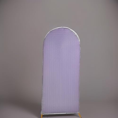 Arch Backdrop Covers Purple Ripples 4X7ft Arched Panels Covers for Wedding Birthday Parties Decorations Banquet, alternate