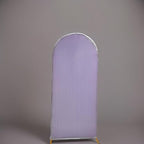 Arch Backdrop Covers Purple Ripples 4X7ft Arched Panels Covers for Wedding Birthday Parties Decorations Banquet, alternate