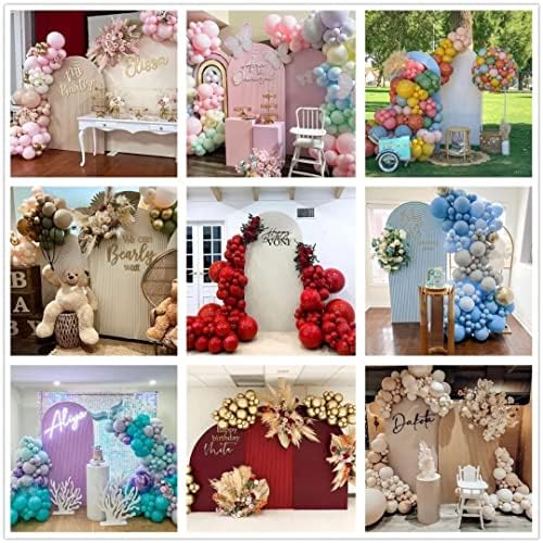 Arch Backdrop Covers Purple Ripples Arched Panels Covers for Wedding Birthday Parties Decorations Banquet Baby, alternate