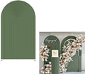 Arch Backdrop Covers Safari Green Ripples Arched Panels Covers for Wedding Birthday Parties Banquet Bridal Baby
