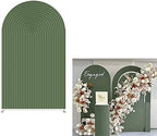 Arch Backdrop Covers Safari Green Ripples Arched Panels Covers for Wedding Birthday Parties Banquet Bridal Baby