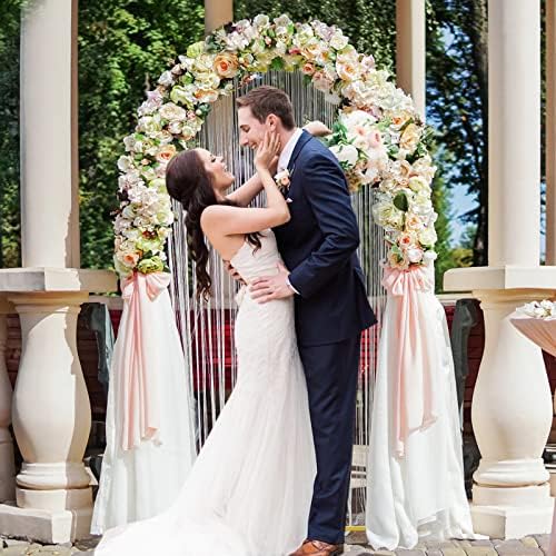 Arch Backdrop Stand, 6ft, Metal Wedding Arch Stand, Gold in Gold, alternate view 2