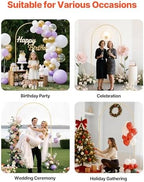 Arch Backdrop Stand, 7.2 x 4 ft, Stable Structure, Easy Assembly, 1 Set Gold Metal Arch Backdrop Stand for, alternate view 6