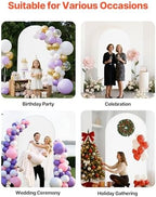 Arch Backdrop Stand, 7.2 x 4 ft, Stable Structure, Easy Assembly, 1 Set Gold Metal Arch Backdrop Stand with, alternate view 6