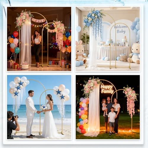 Arch Backdrop Stand 7.2FT+6FT Arcos para Decoracion De Fiestas Balloon Arch Stand Metal Wedding Arch, alternate view 5