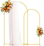 Arch Backdrop Stand, 7.2ft & 6ft, Metal Wedding Arch Stand, Gold in Gold