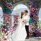 Arch Backdrop Stand, 7.2ft & 6ft, Metal Wedding Arch Stand, Gold in Gold, alternate view 2