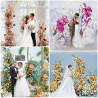 Arch Backdrop Stand, 7.2ft & 6ft, Metal Wedding Arch Stand, Gold in Gold, alternate view 6