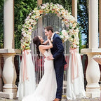 Arch Backdrop Stand, 7.2ft, Metal Wedding Arch Stand, Gold in Gold, alternate view 2