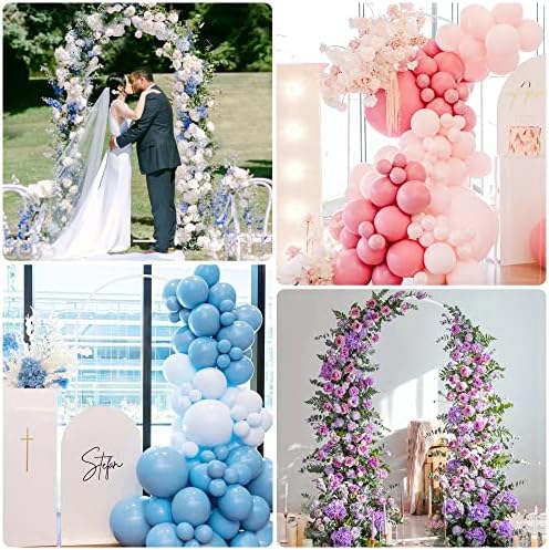 Arch Backdrop Stand, 7.2ft, Metal Wedding Arch Stand, White in White, alternate view 6
