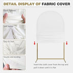 Arch Backdrop Stand and Cover Set, 2 Metal Balloon Arch Backdrop 7.2ft 6ft, Gold Arched Stand Frame for Wedding, alternate