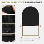 Arch Backdrop Stand and Cover Set, 3 Metal Balloon Arch Backdrop 4ft 5ft 6ft, Gold Arched Stand Frame for, alternate view 5