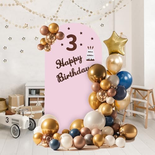 Arch Backdrop Stand and Cover Set, 3 Metal Balloon Arch Backdrop 4ft 5ft 6ft, Gold Arched Stand Frame for, alternate view 2