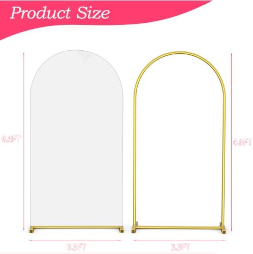 Arch Backdrop Stand and Cover Set, 6.6FT Arch Stand & White Cover, alternate view 3