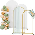 Arch Backdrop Stand and Cover Set (6FT/5FT), Gold Wedding Arch Frame