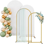 Arch Backdrop Stand and Cover Set (6FT/5FT), Gold Wedding Arch Frame