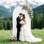 Arch Backdrop Stand and Cover Set, 7.2FT Arch Stand & White Cover, alternate view 2
