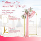 Arch Backdrop Stand and Cover Set, 7.2FT Arch Stand & White Cover, alternate view 5