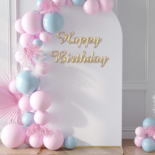Arch Backdrop Stand and Cover Set, 7.2FT Metal Photo Balloon Arch Backdrop Stand for Wedding Birthday Party Baby, alternate