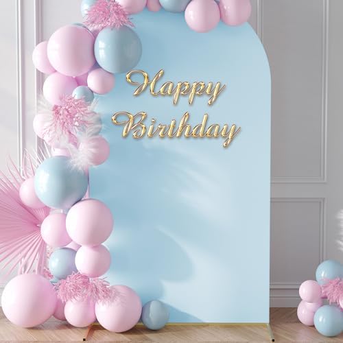 Arch Backdrop Stand and Cover Set, 7.2FT Metal Photo Balloon Arch Backdrop Stand for Wedding Birthday Party Baby, alternate