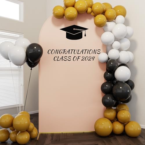 Arch Backdrop Stand and Cover Set, 7.2FT Metal Photo Balloon Arch Backdrop Stand for Wedding Birthday Party Baby, alternate
