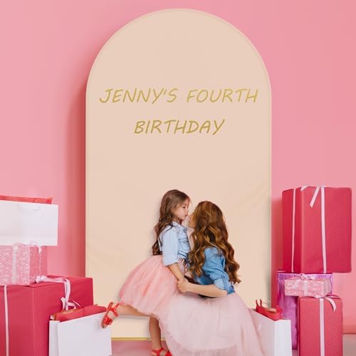 Arch Backdrop Stand and Cover Set, 7.2FT Metal Photo Balloon Arch Backdrop Stand for Wedding Birthday Party Baby, alternate