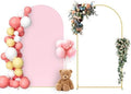 Arch Backdrop Stand and Cover Set, 7.2FT Metal Photo Balloon Arch Backdrop Stand for Wedding Birthday Party Baby