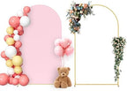 Arch Backdrop Stand and Cover Set, 7.2FT Metal Photo Balloon Arch Backdrop Stand for Wedding Birthday Party Baby