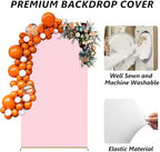 Arch Backdrop Stand and Cover Set, 7.2FT Metal Photo Balloon Arch Backdrop Stand for Wedding Birthday Party Baby, alternate