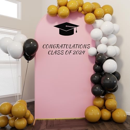 Arch Backdrop Stand and Cover Set, 7.2FT Metal Photo Balloon Arch Backdrop Stand for Wedding Birthday Party Baby, alternate