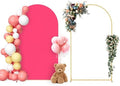 Arch Backdrop Stand and Cover Set, 7.2FT Metal Photo Balloon Arch Backdrop Stand for Wedding Birthday Party Baby
