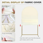 Arch Backdrop Stand and Cover Set, Metal Balloon Arch Backdrop 6.6ft, Gold Arched Stand Frame for Wedding, alternate view 5