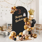 Arch Backdrop Stand and Cover Set, Metal Balloon Arch Backdrop 6ft, Gold Arched Stand Frame for Wedding, alternate view 2