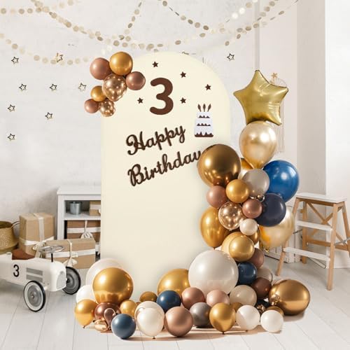 Arch Backdrop Stand and Cover Set, Metal Balloon Arch Backdrop 7.2ft, Gold Arched Stand Frame for Wedding, alternate view 2