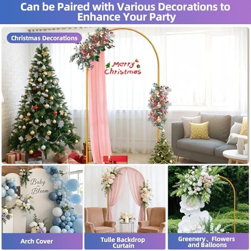 Arch Backdrop Stand Gold 7.2 FT, alternate view 4