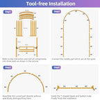 Arch Backdrop Stand Gold 7.2 FT, alternate view 6