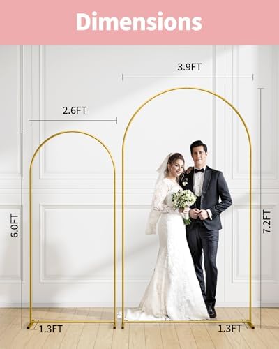 Arch Backdrop Stand Set, Metal, Set of 3, 7.2ft & 6.0ft & 6.0ft, alternate view 2