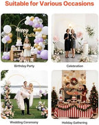 Arch Backdrop Stand, Set of 2, 7.2 ft and 6 ft, Stable Structure, Easy Assembly, Gold Metal Arch Backdrop Stand, alternate